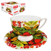 Tazza da tè con piattino "Hohloma"