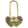 Lucchetto matrimoniale con colombe 4,5 x 7,5 cm