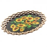 Vassoio "Girasoli" 24 × 33,5 cm.