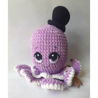 Peluche lavorato a maglia "Polpo" 30cm