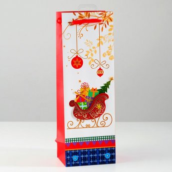 Borsina regalo per bottiglia 10,5x36cm Borsina regalo per bottiglia 10,5x36cm