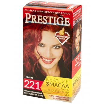 Crema-tinta resistente per capelli 221 Melograno "Vip's Prestige"