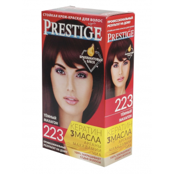 Crema-tinta resistente per capelli 223 Mogano scuro "Vip's Prestige"