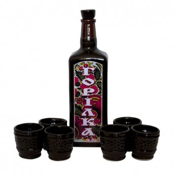 Set per alcolici "Grappa" ceramica