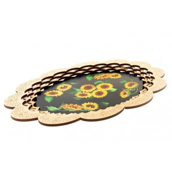 Vassoio "Girasoli" 39/25 cm.