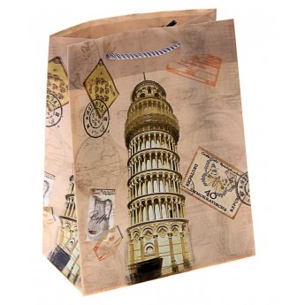 Sacchetto regalo 3D, "Torre di Pisa", plastica, 18*23*10 cm Sacchetto regalo 3D, "Torre di Pisa", plastica, 18*23*10 cm