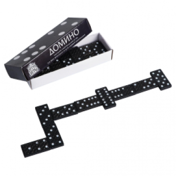 Gioco del Domino Time 2, nero, 28 pezzi, 14,7 x 5 x 2,7 cm, tessere del domino 3,7 x 0,5 x 1,9 cm