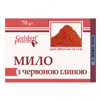 Sapone all'argilla rossa "Golden Pharm" 70 g Sapone all'argilla rossa "Golden Pharm" 70 g
