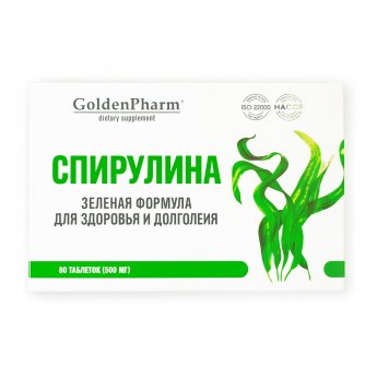Spirulina "Golden Pharm" 60 compresse (500 mg)