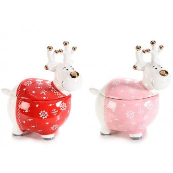 Renna in ceramica colorata Renna in ceramica colorata