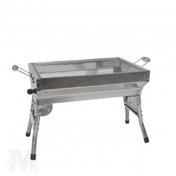 Griglia Mangal "Angler" in acciaio inox con gambe pieghevoli 35Hx45Lx30P cm Griglia Mangal "Angler" in acciaio inox con gambe pieghevoli 35Hx45Lx30P cm