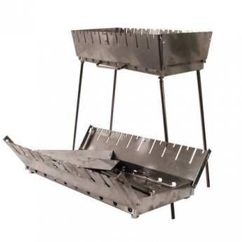 Barbecue in acciaio inox "valigia" per shashlik 51Hx235Wx58P cm Barbecue in acciaio inox "valigia" per shashlik 51Hx235Wx58P cm