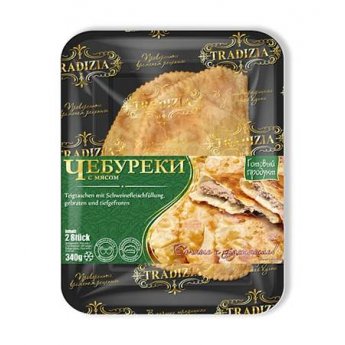 Chebureks  "Tradizia" con carne di maiale, fatti a mano (2*170g)