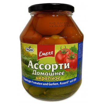 Pomodori e cetrioli assortiti "Di casa" "Emelya" (1580gl)