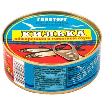 Spratti "Glavtorg" fritti in salsa di pomodoro (240g)