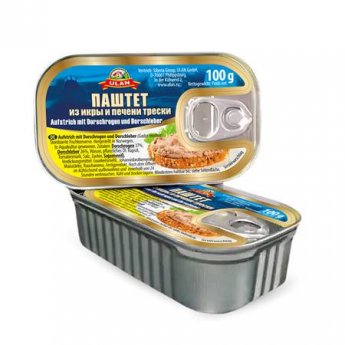 Paté di fegato di merluzzo con uova di merluzzo (100 g)