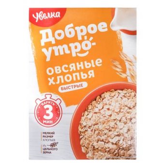 Porridge "Uvelka" Fiocchi d'avena sottili veloci (400g) Porridge "Uvelka" Fiocchi d'avena sottili veloci (400g)