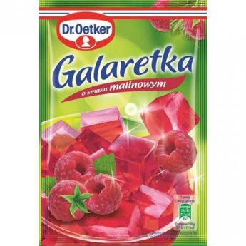 Gelatina "Dr. Oetker" al gusto di lampone (72g)