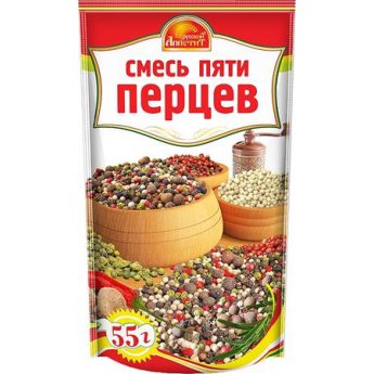 Miscela "Appetito Russo" di cinque pepe (55gr)