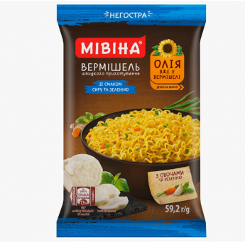 Noodles "Mivina" gusto formaggio ed erbe (59g)