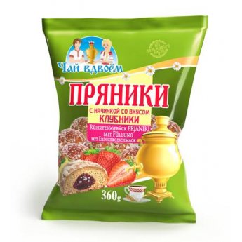 Pan di zenzero "Chai in due" con ripieno di fragola (360g)