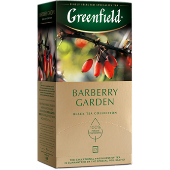 Tè nero "Greenfield - Barberry Garden" con crespino (25x1,5g)
