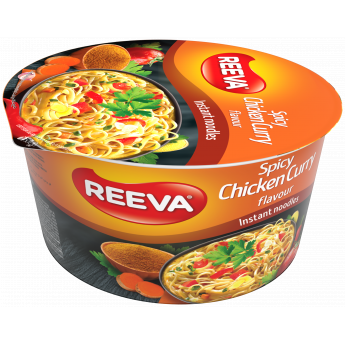 Noodles "Reeva" con gusto di pollo piccante al curry (75g)