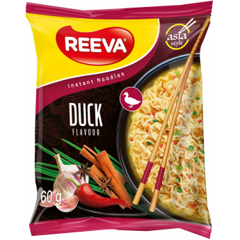 Noodles "Reeva" istantanei al gusto di anatra (60g) Noodles "Reeva" istantanei al gusto di anatra (60g)
