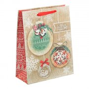 Sacchetto regalo natalizio 12x15x5,5cm