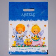 Sacchetto regalo "Angioletti con pulcini" 31x40cm