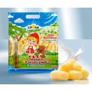 Bastoncini di mais "Krokha" al gusto di latte (160g)