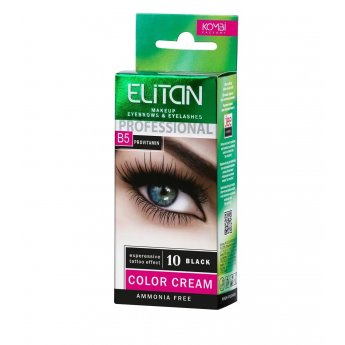 Tinta in crema per sopracciglia e ciglia "Elitan" tono 10 - nero 5 ml Tinta in crema per sopracciglia e ciglia "Elitan" tono 10 - nero 5 ml