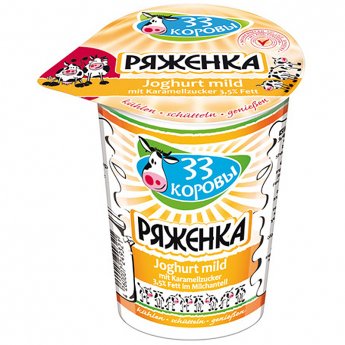 Latte fermentato cotto "Riajenka - 33 mucche" 3,5% (500g)