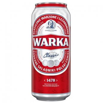 Birra chiara pastorizzata "Warka" Alc,5,2% (0,5l)